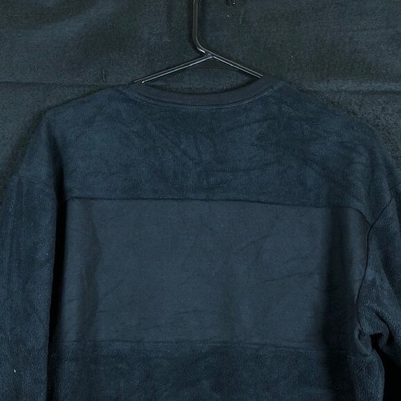 Nike Womens Sweatshirt Black Gold Icon Clash Therma Fleece Crew Stretch Small - Picture 11 of 12